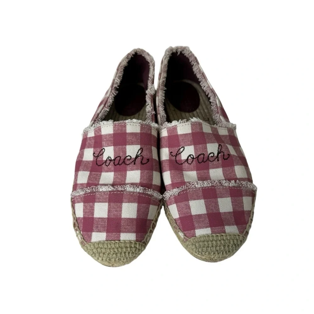 Coach Celina Espadrille With Gingham Print‎ 7.5